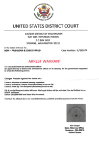 Fake Arrest Warrant